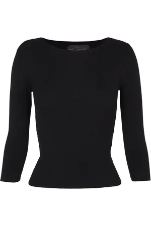 Cortana Top, Dame, Sort, S, Bomuld, Silke Bomuld Langærmet Top