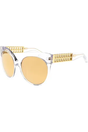 Linda Farrow Tilbehør, Dame, Grå, 59 MM, Uld, Clear Yellow Gold Solbriller with Gold Mirror