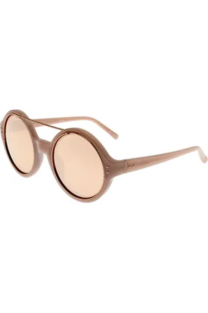 Linda Farrow Tilbehør, Dame, Lyserød, 52 MM, Dusky Rose Gold Mirror Solbriller