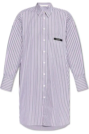 Palm Angels Kjole, Dame, Lilla, 2XS, Bomuld, Skjorte med lomme