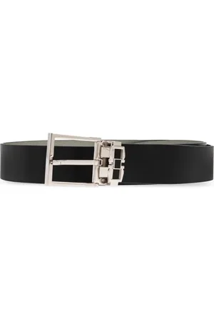 Salvatore Ferragamo Tilbehør, Herre, Sort, 110 CM, Læder, Dobbeltsidet Bælte
