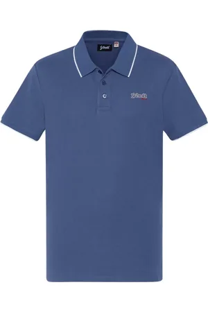 Schott NYC Top, Herre, Blå, S, Bomuld, Blå Polo Skjorte Paul