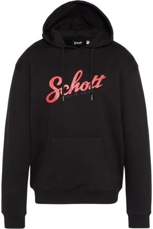 Schott NYC Sweathshirts & Hoodies, Herre, Sort, L, Bomuld, Spencer Hættetrøje