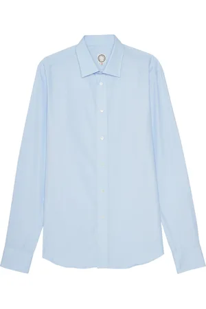 Inès de la Fressange Skjorte, Herre, Blå, 2XL, Bomuld, Julien lyseblå herreskjorte