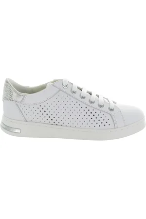 Geox Sko, Dame, Hvid, 41 EU, Læder, Jaysen Casual Sneakers