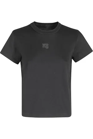 Alexander Wang Top, Dame, Sort, S, Bomuld, Essentiel Skrumpet T-shirt