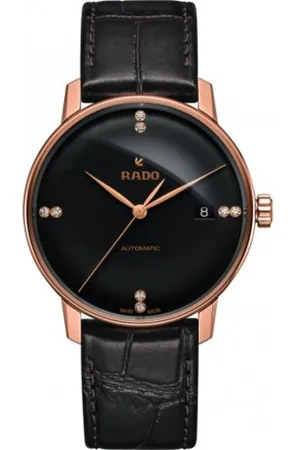 Rado Tilbehør, Dame, Sort, ONE SIZE, Læder, Uomo/Donna - R22861755 - R22861755 Coupole Classic Automatic Diamonds