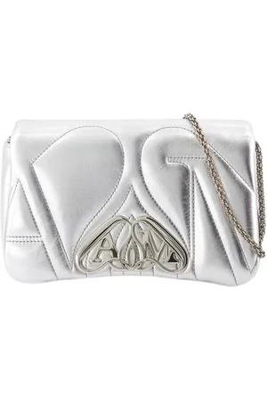 Alexander McQueen Taske, Dame, Grå, ONE SIZE, Uld, Cross Body Bags