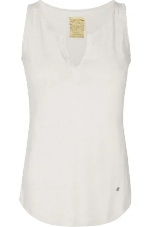 Mos Mosh Top, Dame, Hvid, M, Bomuld, Tank Top Bluser Ecru