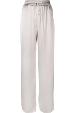 HERNO Bukser, Dame, Grå, M, Polyester, Lige Snørebåndsbukser