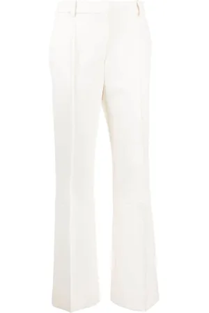 Victoria Beckham Bukser, Dame, , S, Flared Ivory Bukser med Ben Søm