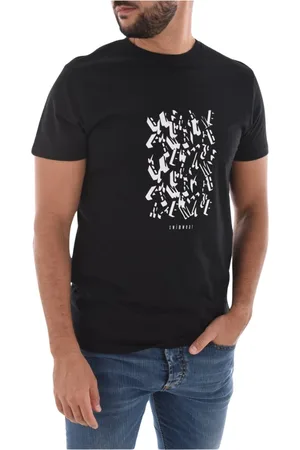 Bikkembergs Top, Herre, Sort, L, Bomuld, Trykt Bomuld T-shirt - Sort