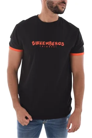 Bikkembergs Top, Herre, Sort, S, Bomuld, Stretch Bomuld Logo Print T-Shirt