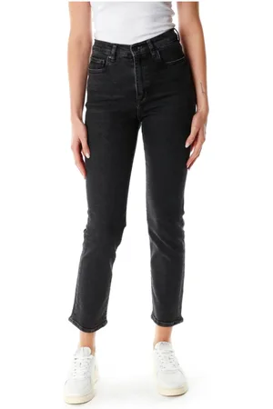 Armedangels Jeans, Dame, Grå, W30 L34, Denim, Højtaljede Straight Leg Jeans