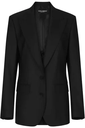 Dolce & Gabbana Jakke, Dame, Sort, XS, Sorte Jakker med Peak Revers