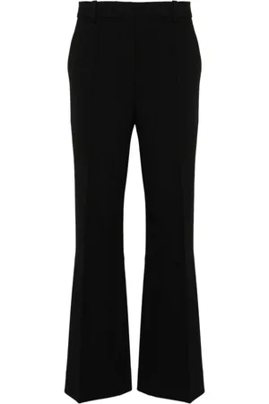 Victoria Beckham Bukser, Dame, Sort, 2XS, Sorte Flare Bukser Sydetalje