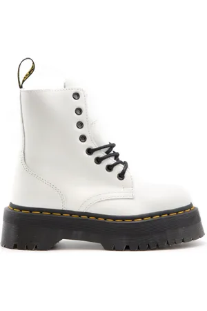 Dr. Martens Sko, Dame, Hvid, 36 EU, Uld, Jadon Platform Støvler