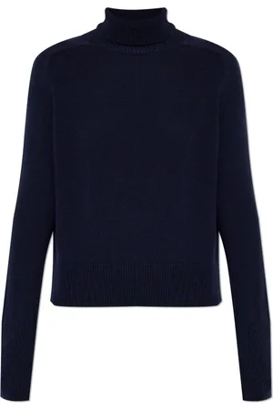 Victoria Beckham Strik, Dame, Blå, XS, Uld, Trøje med logo