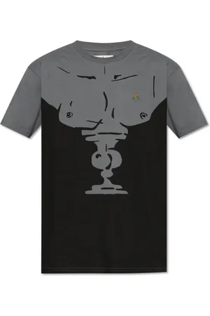 Vivienne Westwood Top, Herre, Grå, 2XL, Bomuld, Trykt T-shirt