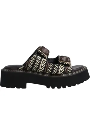 NOA HARMON Sko, Dame, Flerfarvet, 37 EU, Læder, Komfortabel Platform Sandal