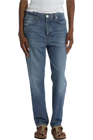 Frame Jeans, Dame, Blå, W23, Denim, Blå Denim Straight Leg Bukser
