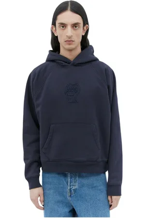 Brain Dead Sweathshirts & Hoodies, Herre, Sort, L, Bomuld, Broderet Logo Hættetrøje