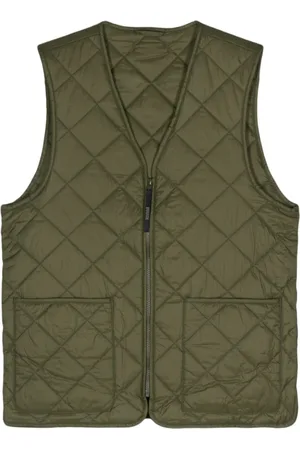 Baracuta Jakke, Herre, Grøn, 3XS, Grøn Polstret V-Hals Sweater