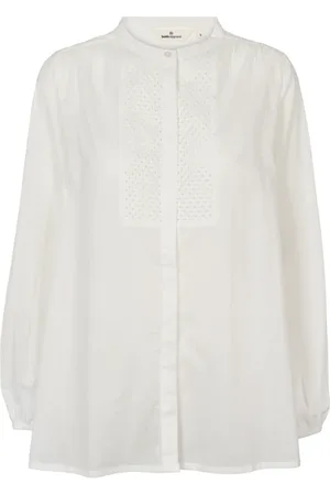 Basicapparel Bluser & Skjorter, Dame, Hvid, S, Bomuld, Gro Skjorte - Bright Bomuld Bluse