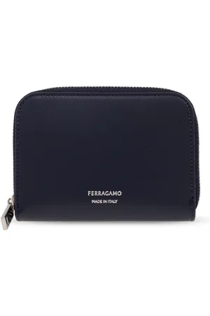 Salvatore Ferragamo Tilbehør, Herre, Blå, ONE SIZE, Læder, Læderpung