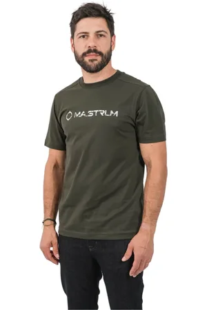 MA.STRUM Top, Herre, Grøn, XL, Bomuld, Cracked Logo Oil Slick T-shirt
