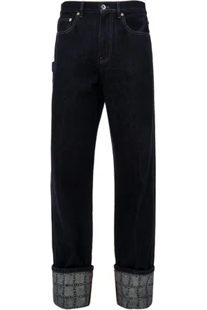 J.W.Anderson Jeans, Herre, Blå, W30, Denim, Blå denim jeans med logo detaljer