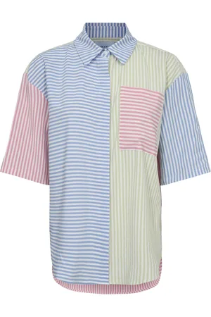 Liberté Bluser & Skjorter, Dame, Flerfarvet, XL, Uld, Viola SS Skjorte Mint Blå Pink