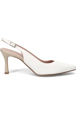 Calpierre Sko, Dame, Hvid, 37 EU, Læder, Hvid Hæl Pumps