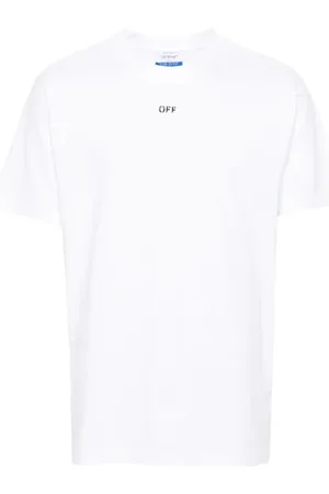 OFF-WHITE Top, Herre, Hvid, L, Bomuld, Stamp Slim Fit Tee