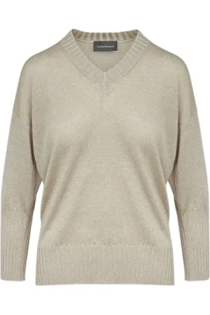 LORENA ANTONIAZZI Strik, Dame, , XS, Metallic Striktrøje med V-Hals