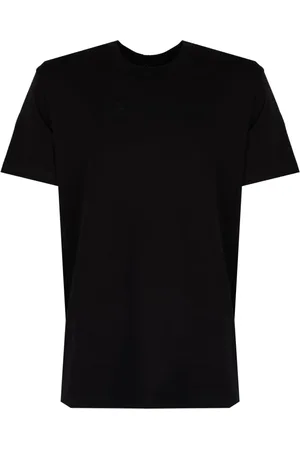Les Hommes Top, Herre, Sort, L, Uld, Elegant Rund Hals T-Shirt