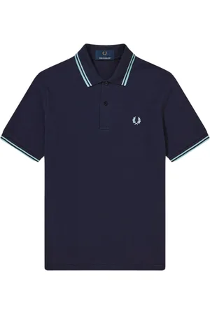 Fred Perry Top, Herre, Blå, 3XS, Bomuld, Original Twin Tipped Polo Navy Ice