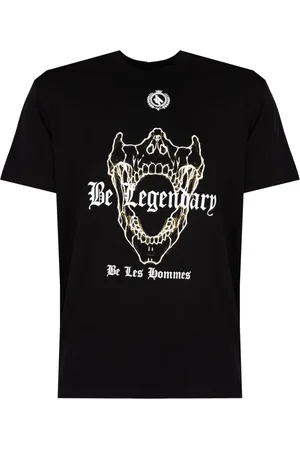 Les Hommes Top, Herre, Sort, L, Elegant Rund Hals T-Shirt