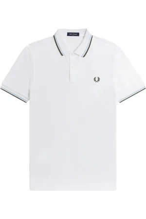 Fred Perry Top, Herre, Hvid, 3XL, Bomuld, Slim Fit Twin Tipped Polo