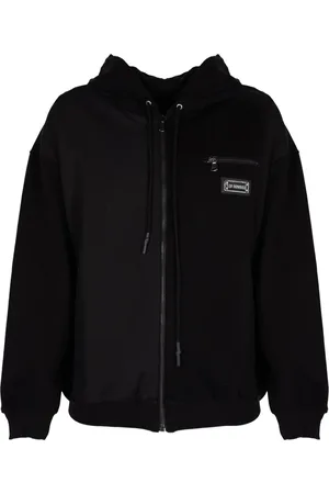 Les Hommes Sweathshirts & Hoodies, Herre, Sort, 2XL, Bomuld, Hættetrøje med lynlåslommer