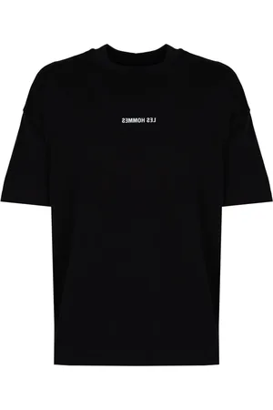 Les Hommes Top, Herre, Sort, 3XL, Bomuld, Casual Rund Hals T-Shirt
