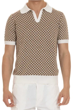 DRUMOHR Top, Herre, Flerfarvet, S, Bomuld, Bomuld-Linned Polo Biscuit Fantasi
