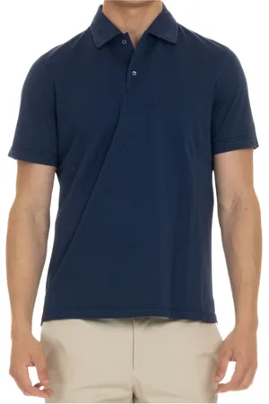Aspesi Top, Herre, Blå, M, Bomuld, Blå Bomuld Jersey Polo Skjorte
