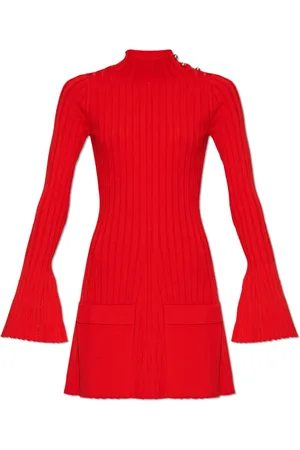 Stella McCartney Kjole, Dame, Rød, XS, Polyester, Kjole med lommer