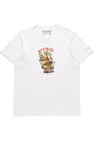 Maharishi Top, Herre, Hvid, S, Bambus, Bambus Tiger Grafisk Tee