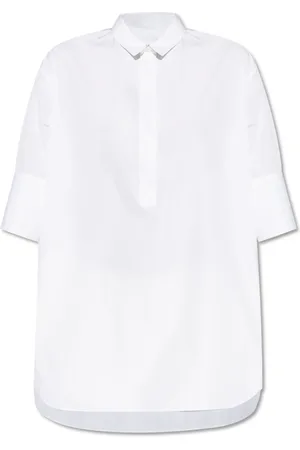 Jil Sander Bluser & Skjorter, Dame, Hvid, S, Bomuld, Skjorte med lukning
