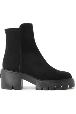 Stuart Weitzman Sko, Dame, Sort, 38 1/2 EU, Læder, Soho Bootie