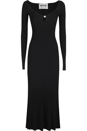 Moschino Kjole, Dame, Sort, XS, Strækbar Viskose Mode Top