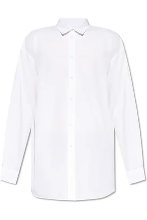 Jil Sander Skjorte, Herre, Hvid, M, Bomuld, Skjorte med Logo