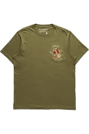 Maharishi Top, Herre, Grøn, L, Bambus, Bambus Tiger Tee Grøn Kortærmet
